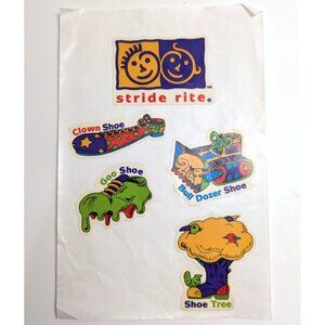 Vintage 90s Stride Rite Sticker Set Shoes Quirky Funky Nostalgia Collectible